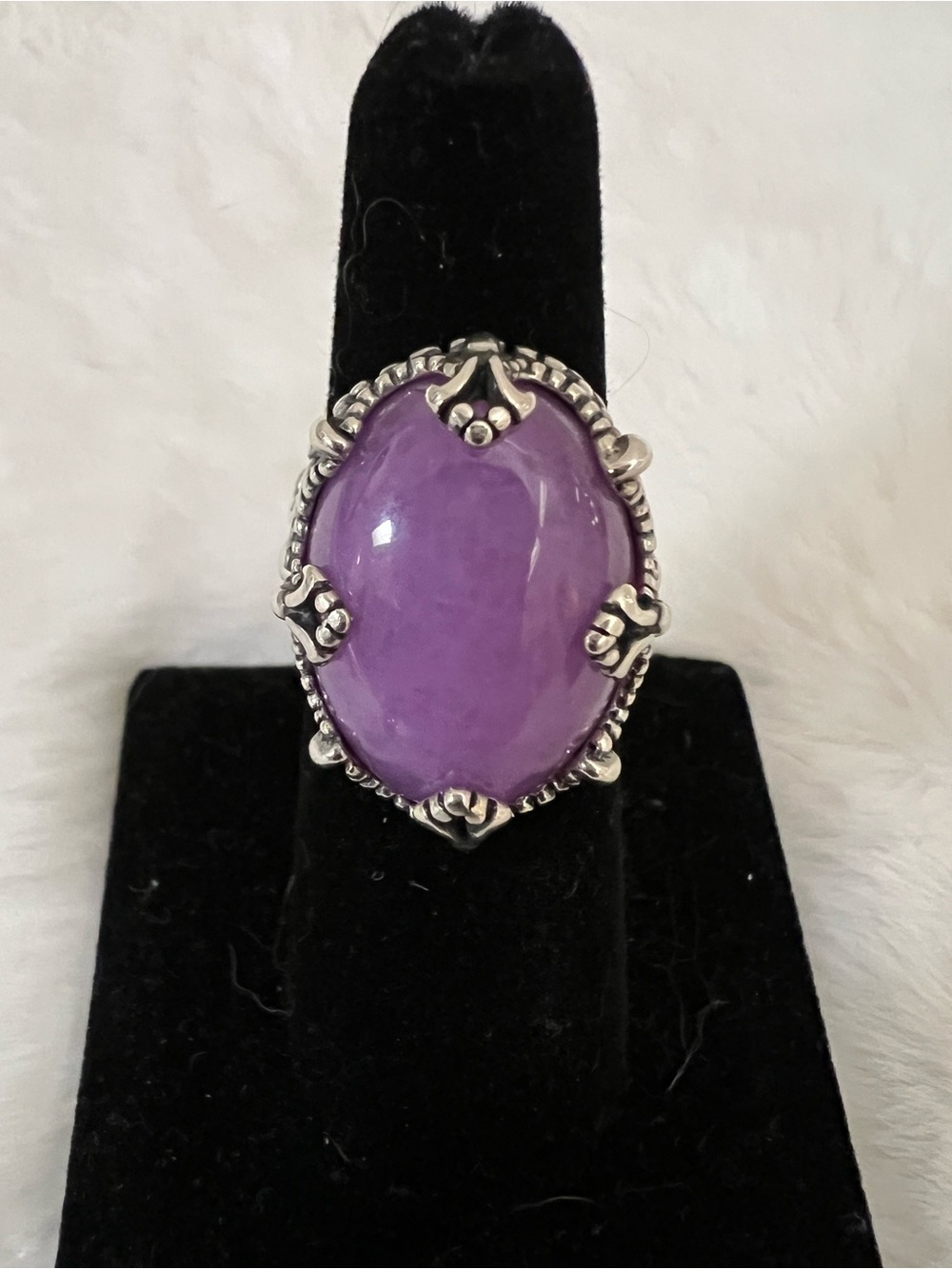 Carolyn Pollack Sterling Silver Purple Quartzite Gemstone Dragon Statement Ring